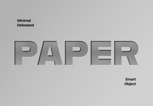 Minimal Soft Debossed Text Effect
