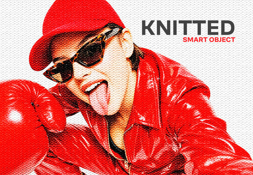 Knitted Pattern Photo Effect