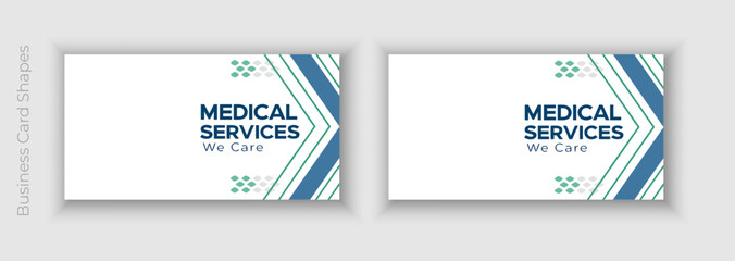 Fototapeta premium Healthcare Business Card Template Modern Clean Design.