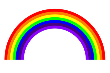 Obraz premium Rainbow, rainbow colors, gay pride colours isolated on white background