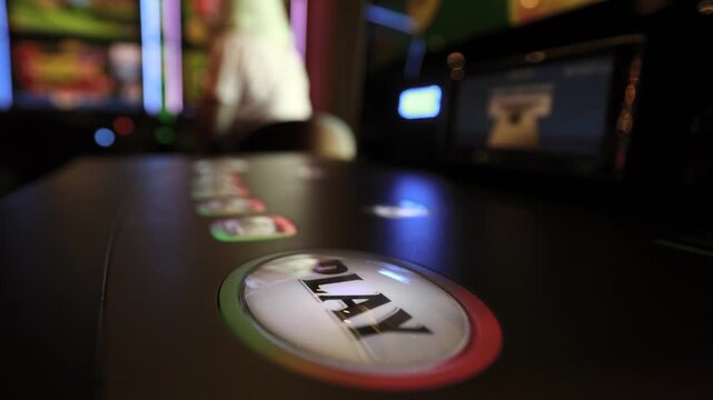 Casino gambling blackjack and slot machines waiting for gamblers and tourist to spend money