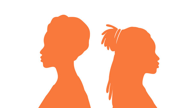 Population and society with different people. Women Communication crowd of families and multiethnic people and different cultures.Sociology.Crowding and density of people.Silhouette profile
