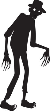  Zombie Walker Silhouette - Hunched Undead Horror Icon