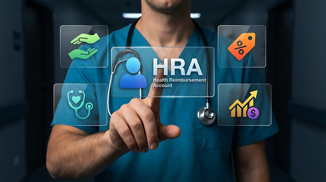Health Reimbursement Account HRA Medical Benefits Insurance Concept