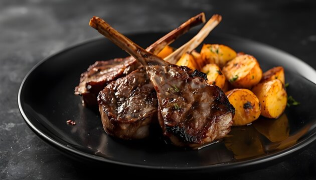 Fried Chicken Legs on Minimal Orange Background