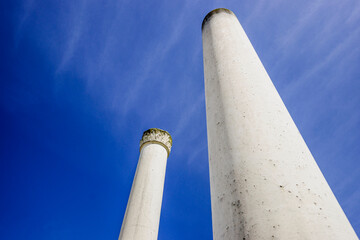 Obraz premium Conimbriga, Roman forum columns, city of the Conventus Scallabitanus, Coimbra district, Portugal,