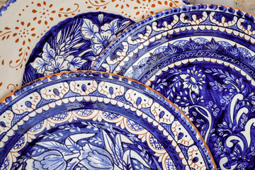 Fototapeta premium Typical ceramic dishes from Evora, Évora, Alentejo, Portugal