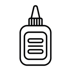 Obraz premium Vector of a simple glue bottle with a pointed cap