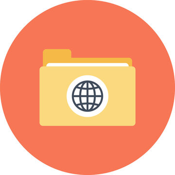 domain flat web icon concept