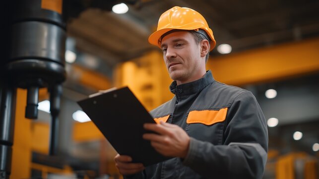 Safety officer demonstrating proper lockout tagout procedures on industrial hydraulic press, training documentation and safety tags visible during factory floor educational session, perfect for