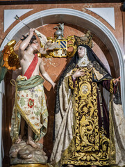 Naklejka premium Saint Teresa of Jesus Transverberation Sculpture by Romero Zafra, Seville