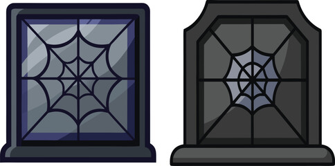 Fototapeta premium Spider web decorative panels