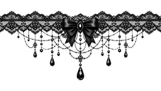 PNG Elegant black lace design