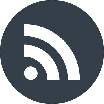 rss flat web icon concept