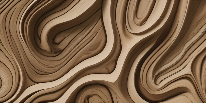 A wavy brown wood texture background features a liquid metallic design with chocolate gold patterns and a flowing paint surface backdrop