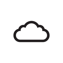 Fototapeta premium Cloud storage outline icon vector editable EPS