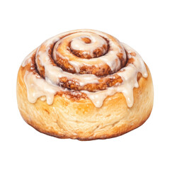 Fototapeta premium PNG Delicious glazed cinnamon roll