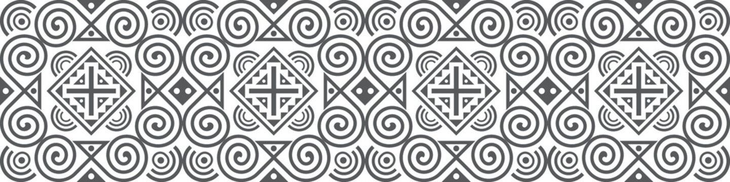 Hmong fabric patterns feature intertwined curved lines forming spirals, a unique symbol of the Hmong ethnic group. These patterns can be used in the design of clothing, bags, backgrounds, wallpapers, 