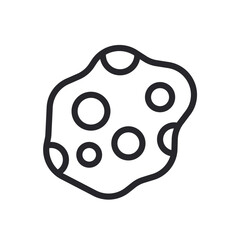 meteorite icons set outline and Flat Style,transparent background © sri