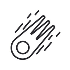 meteor icons outline and Flat Style,transparent background © sri