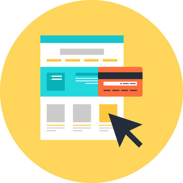 buy online flat web icon concept