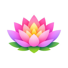 Fototapeta premium PNG Vibrant lotus flower illustration.
