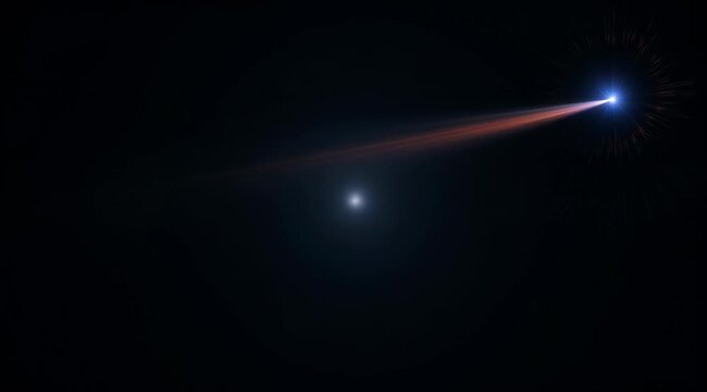 Light flare and burst effect for creative design promotional graphics and digital marketing campaigns with bright star shining intensely in dark space Bokeh glow and radiance with vibrant color