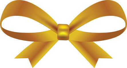 Realistic gift ribbon bow illustration isolated