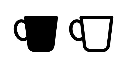 ikona czarnego kubka, plik wektorowy © robert6666