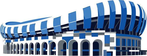 Vector illustration of blue and white stadium © VectoRise
