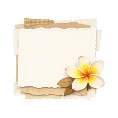 Fototapeta premium PNG Vintage floral paper design