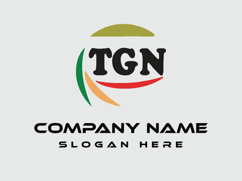 TGN Letter Initial Logo Design Vector Illustration
