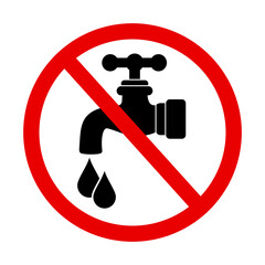 znak zakazu używania wody © robert6666