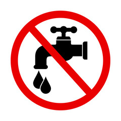 znak zakazu używania wody © robert6666
