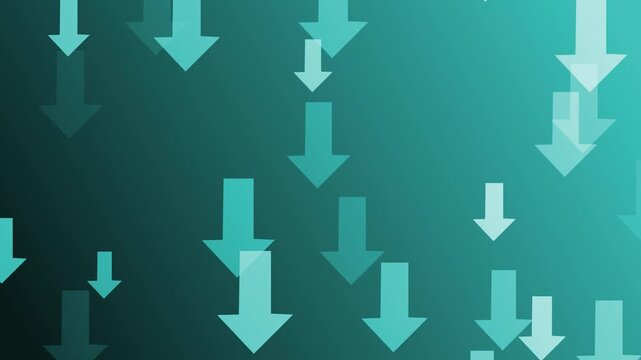 Downward arrows abstract background animation, Abstract background with translucent downward arrows animation