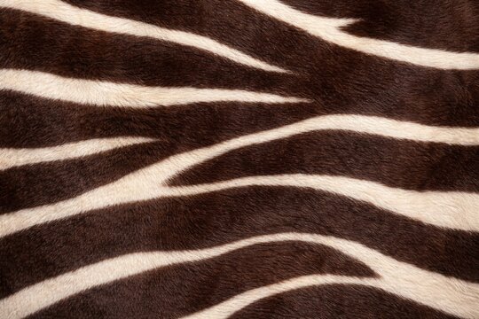 Okapi Skin Pattern Seamless Texture. Close-up okapi striped coat detail. Exotic African mammal fur surface design. Realistic okapi hide texture background. Detailed wildlife macro close-up.