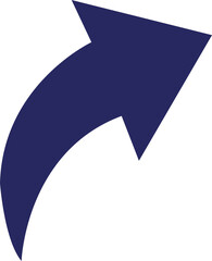 Blue Curved Arrow Icon Group in Flat Style Vector, Direction Pointer Navigation Symbol Bundle Pack, Swirl Rotate Flow Sign Silhouette Outline Design © Sattar