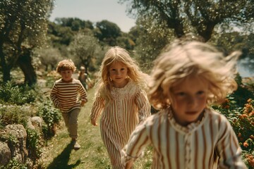Fototapeta premium Summer Gathering in a Serene Garden