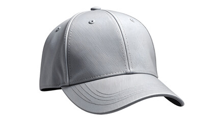 Fototapeta premium Classic Blank Dark Grey Baseball Cap Mockup Isolated on White Background