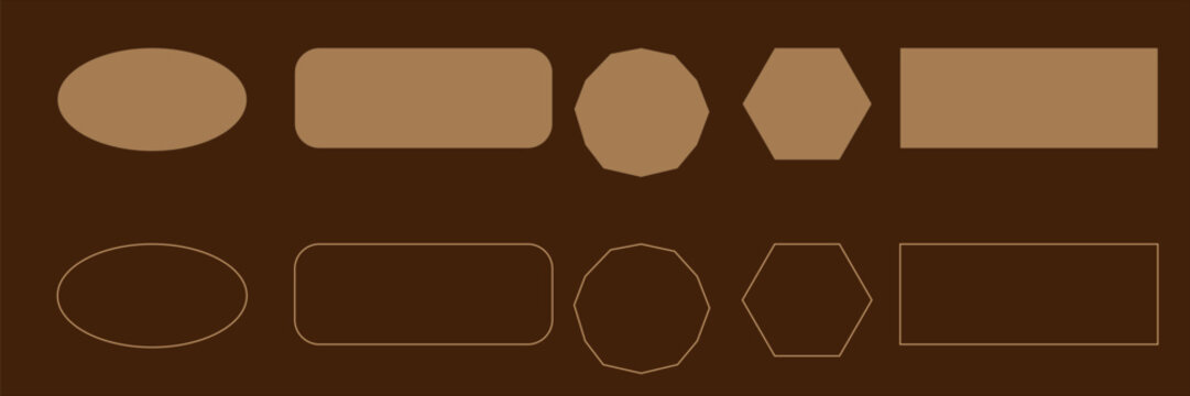 quadrangle, pentagon, hexagon, octagon icon. vector geometry pentagonal, hexagonal, octagonal polygon. five, six, eight sided polygon lines, vector