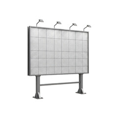 Obraz premium Large public information board with grid layout and arrows pointing to sections