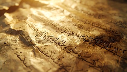 Obraz premium Ancient Script on Aged Parchment - A Glimpse into History.