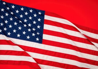 American flag waving in the wind