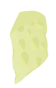 Piece of gauda cheese. vector