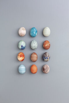 Easter eggs dyed using a natural method