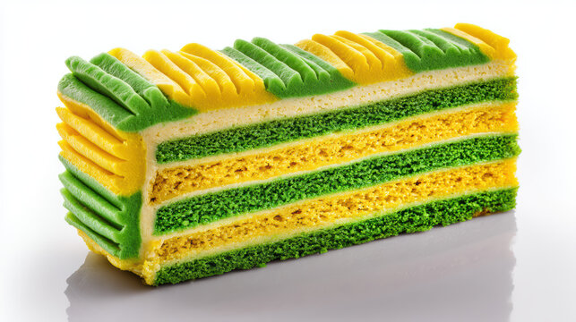 malaysian kuih seri muka pandan custard dessert