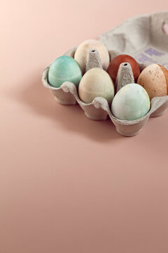 Easter eggs dyed using a natural method