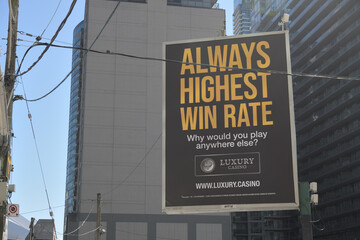 Naklejka premium Astral out-of-home advertisement for Luxury Casino in Toronto