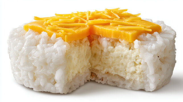 transparent filipino puto steamed rice cake with toppings