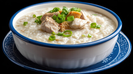 filipino lugaw rice porridge with chicken